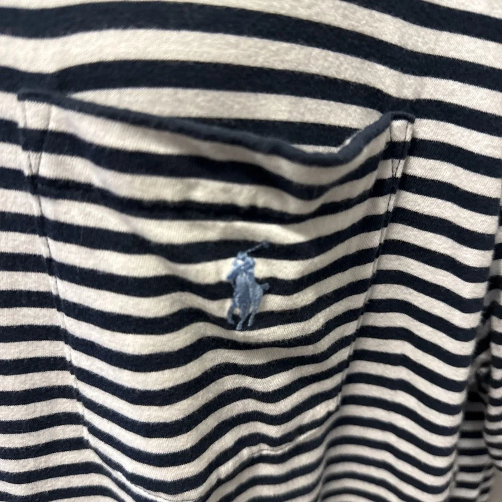 Ralph Lauren Polo Black stripes short sleeve polo shirt with pocket Extra Large